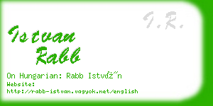 istvan rabb business card